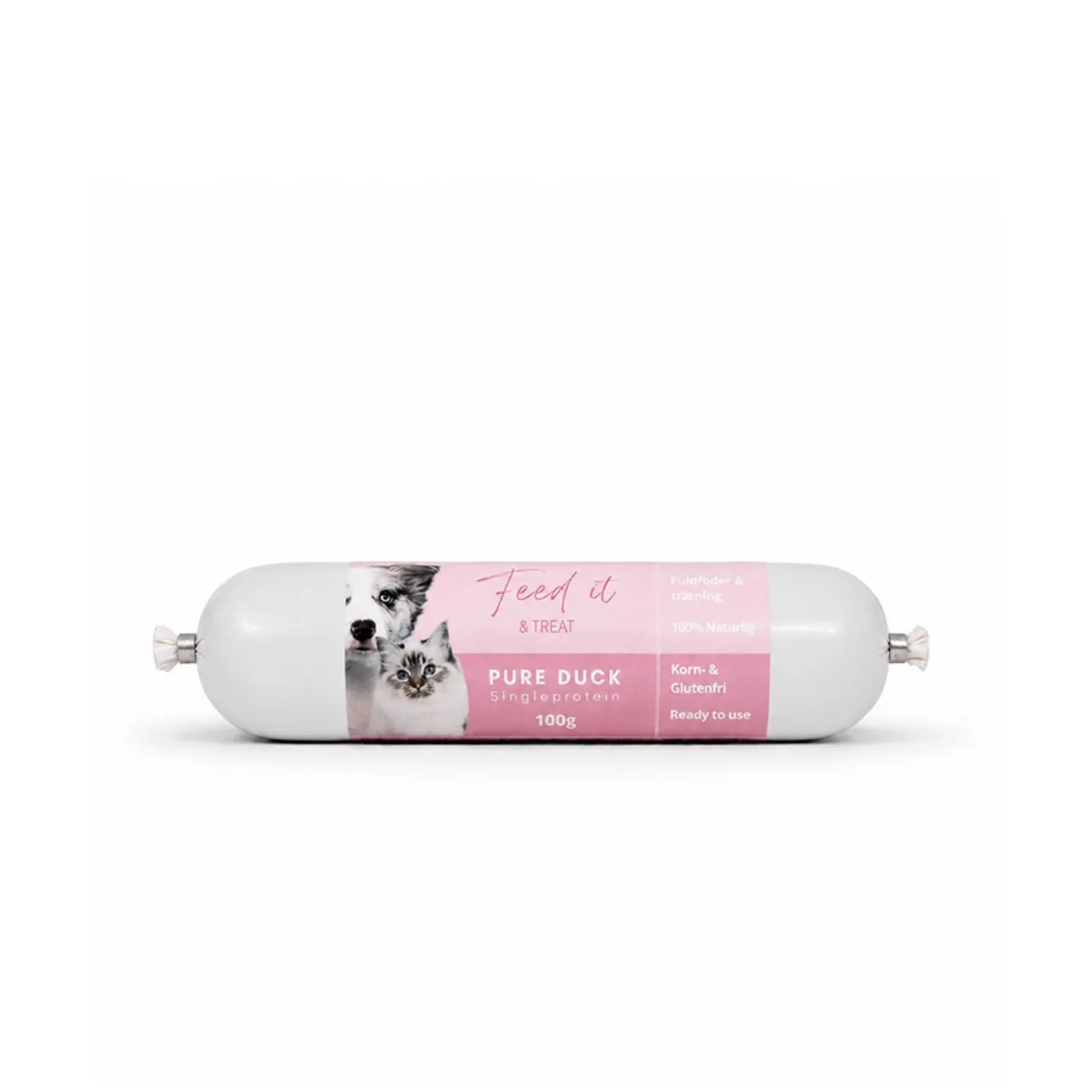Feedit & Treat Pure and 100 g - naturlig andeskærepølse til hund og kat